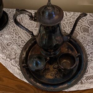 Vintage Silver-plated copper Tea Set-Oneida